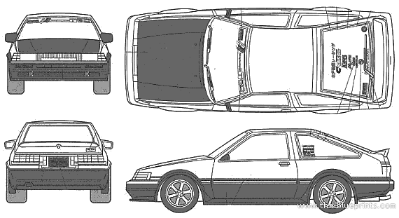 AR 68 Levin - Тойота - чертежи, габариты, рисунки автомобиля
