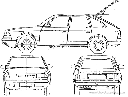 AZLK Moskvitch 2141 (1991) - Москвич - чертежи, габариты, рисунки автомобиля