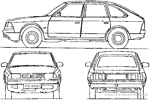 AZLK Moskvitch 2141 (2002) - Москвич - чертежи, габариты, рисунки автомобиля