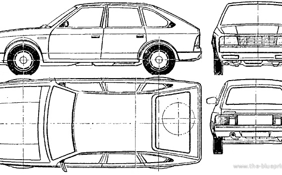 AZLK Moskvitch 2141 Aleko - Москвич - чертежи, габариты, рисунки автомобиля