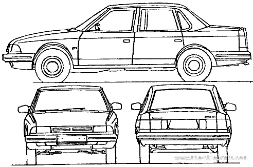 AZLK Moskvitch 2142 (2002) - Москвич - чертежи, габариты, рисунки автомобиля