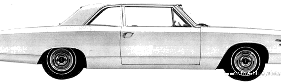 Acadian Beaumont 2-Door Sedan (1967) - Разные автомобили - чертежи, габариты, рисунки автомобиля