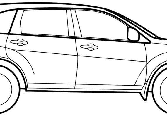 Acura MDX (2010) - Акура - чертежи, габариты, рисунки автомобиля