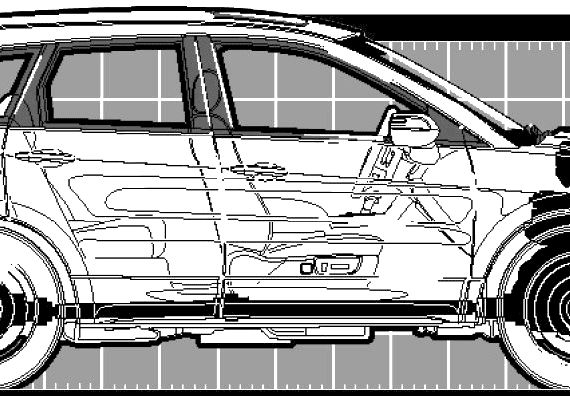 Acura RDX (2007) - Акура - чертежи, габариты, рисунки автомобиля