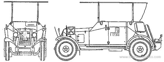 Adler Sd.Kfz.14 - Разные автомобили - чертежи, габариты, рисунки автомобиля