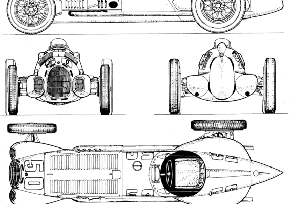 Alfa Romeo 12C (1938) - Alfa Romeo - drawings, dimensions, pictures of the car