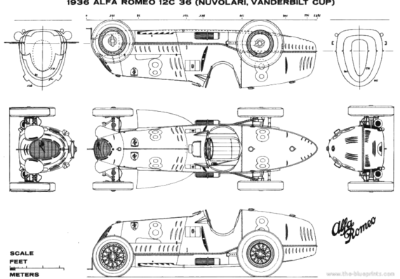 Alfa Romeo 12 C - Alpha Romeo - drawings, dimensions, pictures of the car