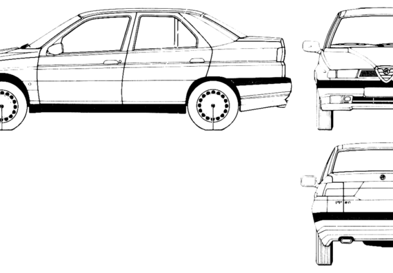 Alfa Romeo 155 - Alpha Romeo - drawings, dimensions, pictures of the car