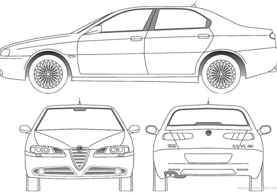 Alfa Romeo 166 (2005) - Alfa Romeo - drawings, dimensions, pictures of the car