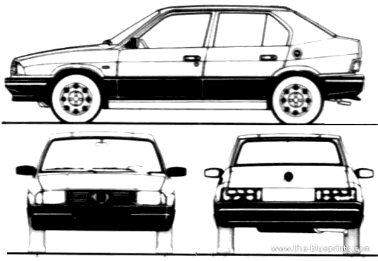 Alfa Romeo 33 (1984) - Альфа Ромео - чертежи, габариты, рисунки автомобиля
