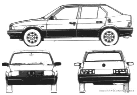 Alfa Romeo 33 Series I - Альфа Ромео - чертежи, габариты, рисунки автомобиля