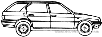 Alfa Romeo 33 Sport Wagon (1990) - Альфа Ромео - чертежи, габариты, рисунки автомобиля