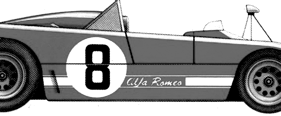 Alfa Romeo 33 TT 3 Le Mans (1972) - Альфа Ромео - чертежи, габариты, рисунки автомобиля