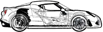 Alfa Romeo 4C (2014) - Alfa Romeo - drawings, dimensions, pictures of the car