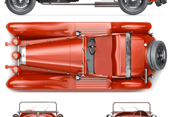Alfa Romeo 6C 1750 GS Zagato (1929) - Alpha Romeo - drawings, dimensions, pictures of the car