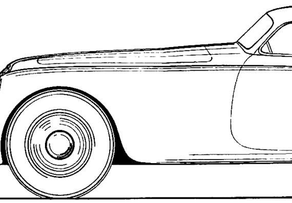 Alfa Romeo 6C 2500 Coupe Touring - Альфа Ромео - чертежи, габариты, рисунки автомобиля
