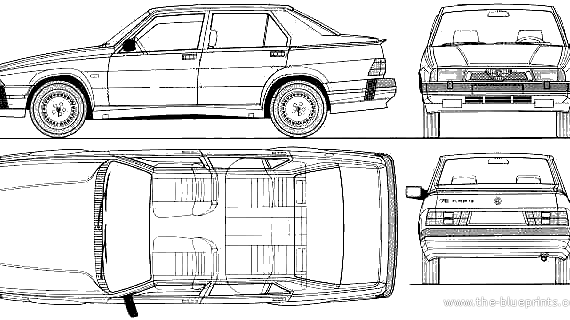 Alfa Romeo 75 1.8 Turbo (1988) - Alfa Romeo - drawings, dimensions, pictures of the car