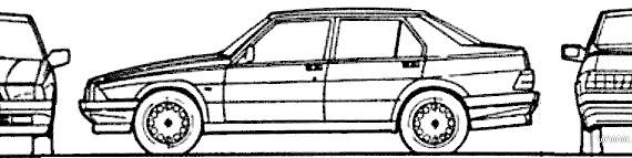 Alfa Romeo 75 (1986) - Alpha Romeo - drawings, dimensions, pictures of the car