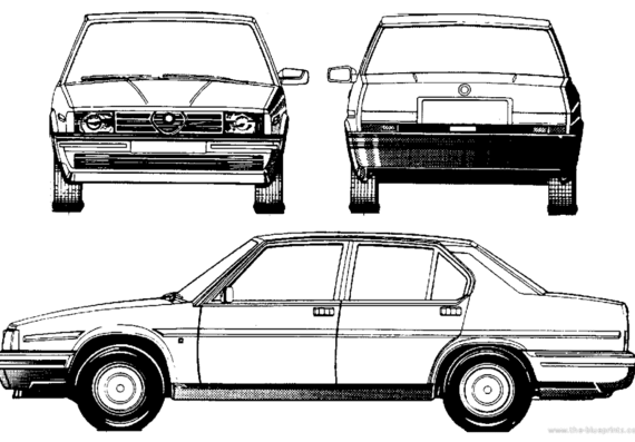 Alfa Romeo 90 - Alpha Romeo - drawings, dimensions, pictures of the car