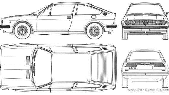 Alfa Romeo Alfasud Sprint - Альфа Ромео - чертежи, габариты, рисунки автомобиля
