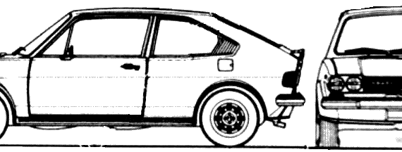 Alfa Romeo Alfasud ti 1350 - Альфа Ромео - чертежи, габариты, рисунки автомобиля