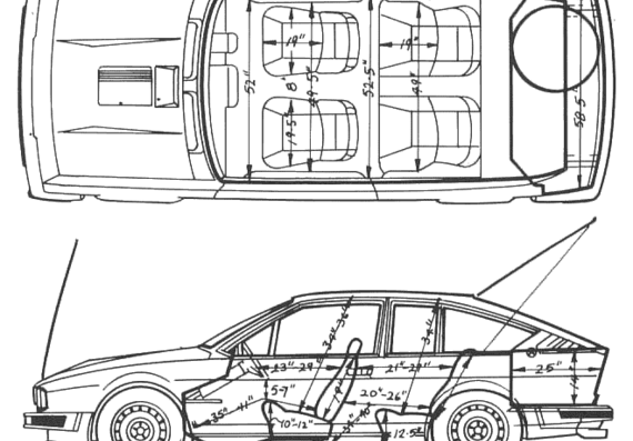 Alfa Romeo Alfetta - Alpha Romeo - drawings, dimensions, pictures of the car