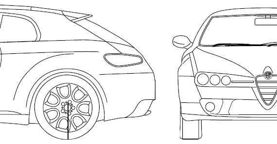 Alfa Romeo Brera 2.2JTB (2006) - Alpha Romeo - drawings, dimensions, pictures of the car