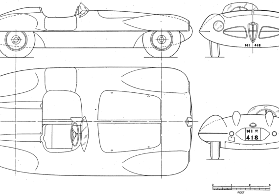 Alfa Romeo Disco Volante (1952) - Alfa Romeo - drawings, dimensions, pictures of the car