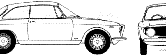 Alfa Romeo GTA (1966) - Альфа Ромео - чертежи, габариты, рисунки автомобиля