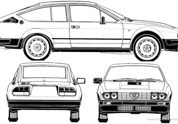 Alfa Romeo GTV6 (1986) - Alfa Romeo - drawings, dimensions, pictures of the car