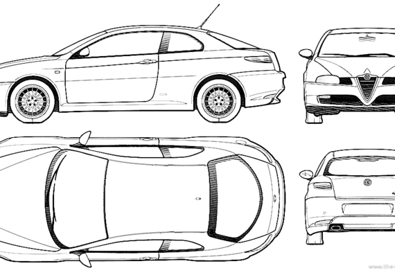Alfa Romeo GT 3.2 V6 24V - Alpha Romeo - drawings, dimensions, pictures of the car
