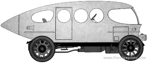 Alfa Romeo Ricotti 40-60hp (1914) - Альфа Ромео - чертежи, габариты, рисунки автомобиля
