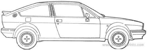 Alfa Romeo Sprint (1983) - Альфа Ромео - чертежи, габариты, рисунки автомобиля