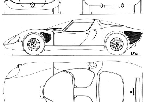Alfa Romeo Stradale (1976) - Alfa Romeo - drawings, dimensions, pictures of the car
