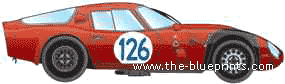 Alfa Romeo TZ2 Targa Florio (1966) - Альфа Ромео - чертежи, габариты, рисунки автомобиля