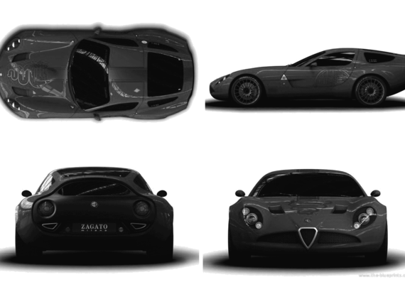 Alfa Romeo TZ3 - Альфа Ромео - чертежи, габариты, рисунки автомобиля