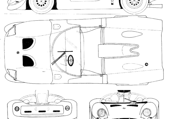 Alfa Romeo Tipo 33 - Альфа Ромео - чертежи, габариты, рисунки автомобиля