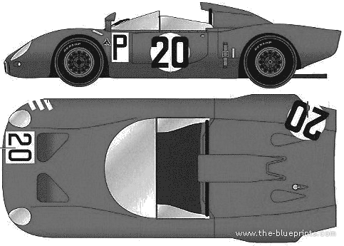 Alfa Romeo Tipo 33 Stradale Nurburgring (1967) - Alpha Romeo - drawings, dimensions, pictures of the car