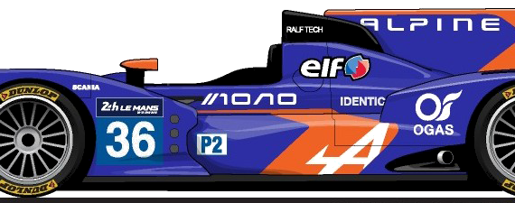 Alpine A450b -Nissan Le Mans (2014) - Various cars - drawings, dimensions, pictures of the car