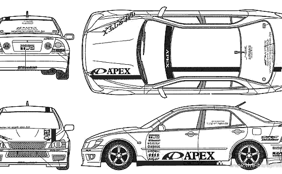 Altezza Apex D1 - Разные автомобили - чертежи, габариты, рисунки автомобиля