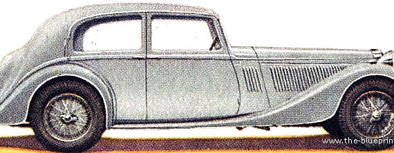 Alvis 4.3 Litre Saloon (1939) - Разные автомобили - чертежи, габариты, рисунки автомобиля
