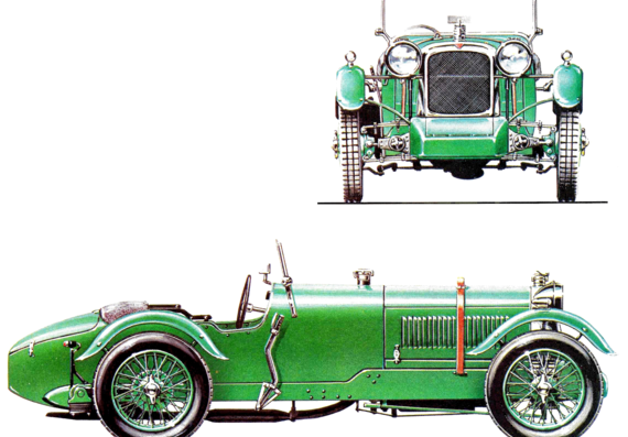 Alvis Front Drive Supercharged TT (1928) - Разные автомобили - чертежи, габариты, рисунки автомобиля