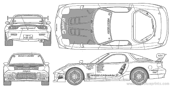 Amamiya M Greddy - Разные автомобили - чертежи, габариты, рисунки автомобиля