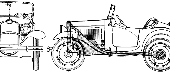 American Austin Roadster (1933) - Various cars - drawings, dimensions, pictures of the car