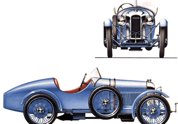 Amilcar CCGS (1926) - Разные автомобили - чертежи, габариты, рисунки автомобиля