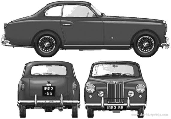 Arnolt MG Coupe (1953) - МЖ - чертежи, габариты, рисунки автомобиля