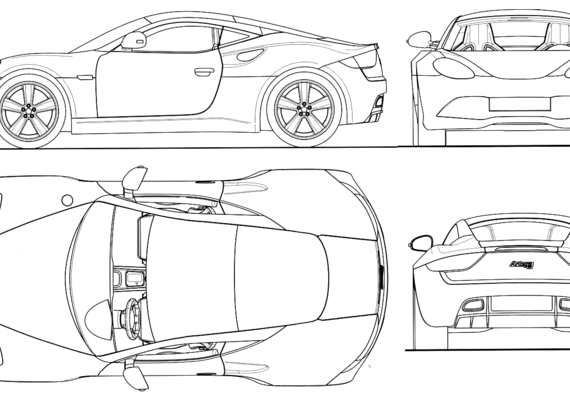Artega GT (2009) - Разные автомобили - чертежи, габариты, рисунки автомобиля