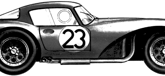 Aston Martin DB3S Le Mans (1955) - Астон Мартин - чертежи, габариты, рисунки автомобиля