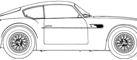 Aston Martin DB4GTZ Zagato (1962) - Астон Мартин - чертежи, габариты, рисунки автомобиля