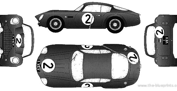 Aston Martin DB4GT Zagato LeMans 2061 - Aston Martin - drawings, dimensions, pictures of the car